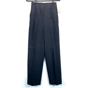Vintage 80/90s Carlisle/Sport 100% Silk Women's 6 Black Trousers Pants Lined NWT